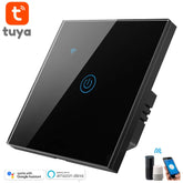 Tuya WiFi 1 Gang Wall Touch Switch - Black, Light Switch, Tuya Wifi Switch, Wall Touch Switch
